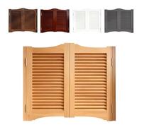 Porte Battante en bois de pin, Couloirs Intérieurs Porte Saloon avec Fermeture Automatique, Facile à Installer H 90cm, pour Escalier Salle de Bain Cuisine Chambre Balcon(Yellow,W45"XH36"/114cmX90cm)