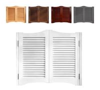 Porte Battante en bois de pin, Couloirs Intérieurs Porte Saloon avec Fermeture Automatique, Facile à Installer H 90cm, pour Escalier Salle de Bain Cuisine Chambre Balcon(White,W40"XH36"/101cmX90cm)