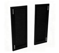 Porte battante en bois massif à persiennes doubles pour cuisine, bar, balcon et entrée de restaurant. Cloison occidentale élégante noire 142 x 100 cm. Design intérieur durable.