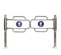 Porte battante en métal à fermeture automatique pour entrée de marché Porte de sécurité unidirectionnelle avec ressorts Idéal pour bibliothèques, entrepôts et magasins (180 cm)