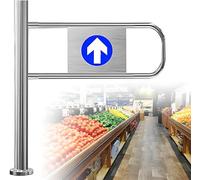 Porte battante en métal robuste pour entrée de marché, porte à ressort à fermeture automatique, pour entrepôt, bibliothèque, magasin, usage industriel, charnière gauche, 100 × 100 cm