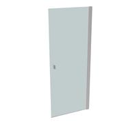 Porte battante Hahn SolvaPro avec cadre partiel, 4 coins, fixation à droite, largeur : 1000mm, 7T020355G316, Cabines de douche: Couleur du profilé stainless steel optic Verre ESG Sand Plus avec ANTI-P