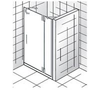 Porte battante HSK K2P sur le côté pour niche, dimensions : 80,0 x 200,0 cm, charnière de porte sur le côté droit, 2101080-R-41-120, Cabines de douche: Aspect chromé : Verre véritable TwinSeal