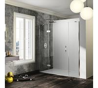 Porte battante HÜPPE Solva, segment fixe, partie secondaire, fabrication sur mesure, en niche, cadre partiel, fixation à gauche, largeur 1100-1500mm, hauteur 1200-2000mm, S23180123375, Cabines de douc