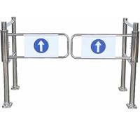 Porte battante industrielle en métal avec garde-corps Barrière de sécurité à fermeture automatique pour supermarché, entrepôt, bibliothèque et magasin. Installation facile universelle et durable
