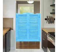 Porte battante intérieure avec charnières métalliques, Porte Demi-Taille à Fermeture Automatique, Portes Doubles à Double Sens for Maison, Cuisine, escaliers, Chambre(Blauw,36x43in)