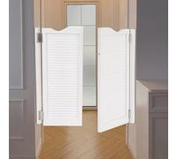 Porte battante intérieure avec charnières métalliques, Porte Demi-Taille à Fermeture Automatique, Portes Doubles à Double Sens for Maison, Cuisine, escaliers, Chambre(Wit,28x29in)