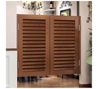 Porte Battante Intérieure En Bois Massif, Porte De Séparation De Cuisine Avec Charnières, Porte De Garage, Porte D'entrée Pour Couloir, Cuisine, Magasin, Fermeture Automatique(brun,130x80cm/51x32")