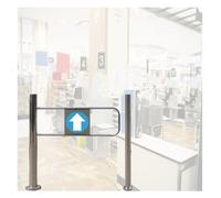 Porte battante piétonne en acier inoxydable à fermeture automatique en métal pour entrepôt et bibliothèque, côté droit, longueur totale 1,2 m, solution de barrière de sécurité