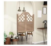 Porte Battante Placard, Porte Western Bois Naturel Robuste, Saloon 2 Vantaux, Persienne Rétro, Cloison Parlour Butler Avec Charnières，pour Escalier Salle De Bain Cuisine(B,W85xH90cm(33.46x35.43in))