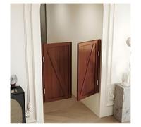 Porte Battante Placard, Porte Western Bois Naturel Robuste, Saloon 2 Vantaux, Persienne Rétro, Cloison Parlour Butler Avec Charnières，pour Entrepôt sous-Sol Emporium(A,W110xH100cm(43.30x39.37in))