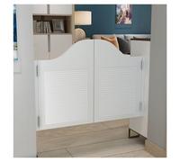 Porte Battante Placard, Porte Western Bois Naturel Robuste, Saloon 2 Vantaux, Persienne Rétro, Cloison Parlour Butler Avec Charnières，for escaliers de cuisine de bar(A,W130xH100cm(51.18x39.37in))