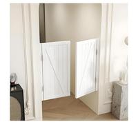 Porte Battante Placard, Porte Western Bois Naturel Robuste, Saloon 2 Vantaux, Persienne Rétro, Cloison Parlour Butler Avec Charnières，pour Entrepôt sous-Sol Emporium(B,W90xH70cm(35.43x27.55in))