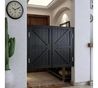Porte Battante, Portes Saloon en Bois Massif, Style Western Porte Cowboy Porte Séparation Double intérieures Portes avec Charnières, pour Bar, Café, Cuisine(Black,79x100 cm (WxH))