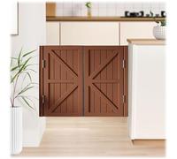 Porte Battante, Portes Saloon en Bois, Style Western Portes Cowboy Séparation 90x90cm 90x100cm Porte de Café pour Cloison de Comptoir, Terrasse, Entrée de Jardin(Brun,W144*H90cm)