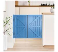 Porte Battante, Portes Saloon en Bois, Style Western Portes Cowboy Séparation 90x90cm 90x100cm Porte de Café pour Cloison de Comptoir, Terrasse, Entrée de Jardin(Bleu,W82*H100cm)
