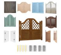 Porte Battante, Portillon De Jardin, Porte De Saloon Double En Bois 61cm 89cm 122cm 145cm 160cm, Portes Partition Charnières Incluses Pour Cuisine Magasin Entrée Cloison Pub