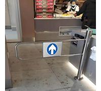 Porte battante pour café, porte simple, 90 x 100 cm, porte battante à droite pour restaurants et comptoirs de magasins - Solution d'entrée durable et élégante
