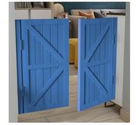 Porte Battante pour Entrée Intérieure, Cloison Intérieure Rustique en Bois Porte D'entrée Du Magasin de Cuisine/Pub(Bleu,W80cmxH90cm)