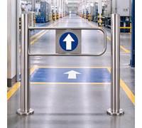 Porte Battante pour Supermarché Portillon Battant Unidirectionnel à Rappel | Solution de Sécurité Robuste pour Accès Piéton : Portillon Battant Manuel à Rappel Par Ressort(Left,Width 0.6m/24in)