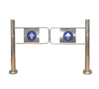 Porte battante simple en acier inoxydable pour supermarchés, porte piétonne en métal pour entrepôt, porte à sens unique automatique pour entrée de magasin/bibliothèque