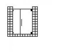 Porte battante sur mesure SPRINZ agate R Plus ou porte avec panneau latéral pour niche, dimensions jusqu'à : 1600x2000mm, AR23.3CH, Cabines de douche: Pièces de montage : Chrome, type verre : cristal 