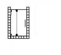 Porte battante sur mesure SPRINZ agate R Plus ou porte avec panneau latéral pour niche, dimensions jusqu'à : 1600x2000mm, AR21.3SOSM, Cabines de douche: Ferrures : surface spéciale, type de verre : cr
