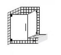 Porte battante sur mesure SPRINZ agate R Plus ou porte avec panneau latéral raccourci, dimensions jusqu'à : 900x900x2000mm, AR14.9CHS, Cabines de douche: Pièces de montage : Chrome, type verre : lumiè