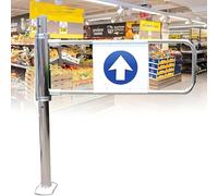 Porte battante unidirectionnelle automatique, barrière de sécurité à ressort, ouverture à 90 °, barrière métallique pour une entrée sûre dans les supermarchés, bibliothèques, magasins pittoresques