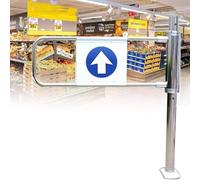 Porte Battante Universelle En Métal De 97 Cm De Haut, Porte De Sécurité À Ressort D'entrée De Supermarché, Porte Battante Automatique Unidirectionnelle(Left,70x100cm)