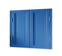 Porte Battante W70-150cm Double Porte Saloon En Bois Massif Avec Charnières Portes De Café Séparation 2 Vantaux Pour Entrée Cuisine Salon Bureau(Bleu,W146*H90cm)