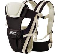 Porte bb rglable marron et beige - SWAREY - Ergonomique - 0 mois - Naissance - 20 kg - Polyester