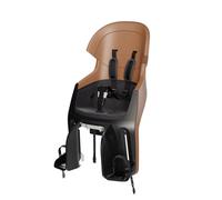 BOBIKE 8010800002 - Siège vélo arrière inclinable pour Porte-Bagages Exclusive Evolve Maxi Double paroi, Harnais 5 Points, Appui-tête réglable pour Enfants Jusqu’à 22 kg, Brun Cannelle