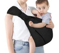Porte-bébé avec bandoulière réglable (135-161 cm) en coton pour nouveau-né à 36 mois, sac à dos ergonomique de 20 kg avec larges bretelles et boucles de qualité d'escalade
