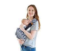 Porte-bébé avec sangle réglable - Du nouveau-né au tout-petit (4,5 à 22,7 kg), léger et portable, mélange de coton respirant pour allaitement mains libres, voyage, soutien ergonomique (bleu)