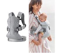 Porte-bébé BabyBjorn Harmony, Porte-bébé Ergonomique, Sac À Dos, Rond, Nouveau-né, 0-36 Mois Gris Argenté / Maille 3d