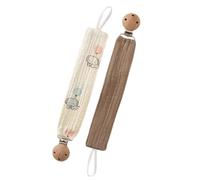 Porte-bébé Biologique Cordon En Coton Respirant Attache En Bois Naturel Accessoire Lavable Pour Nouveau-né Anneau De Dentition Non Toxique