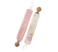 Porte-bébé Biologique Cordon En Coton Respirant Attache En Bois Naturel Accessoire Lavable Pour Nouveau-né Anneau De Dentition Non Toxique