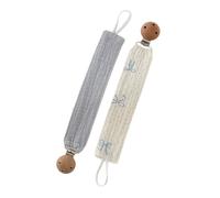 Porte-bébé Biologique Cordon En Coton Respirant Attache En Bois Naturel Accessoire Lavable Pour Nouveau-né Anneau De Dentition Non Toxique
