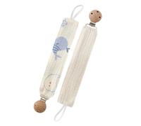 Porte-bébé Biologique Cordon En Coton Respirant Attache En Bois Naturel Accessoire Lavable Pour Nouveau-né Anneau De Dentition Non Toxique
