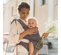 Boba X Porte-bébé - Évolutif de la naissance à la petite enfance, Porte-bébé ergonomique 2-en-1 avec bretelles croisables (Pluie de Denim)
