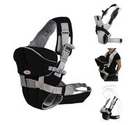 Porte-bébé Carry go 2 en 1 ventre et hanche de 3 mois à 1 an, Farbe:noires