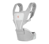 Ergobaby Porte-bébé Alta Hip Seat – siège de hanche Mesh SoftFlex, 4 mois (5,5–20,4kg) Pearl Grey