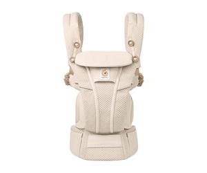 Porte-Bébé Ergobaby Omni Breeze pour nouveau-nés, de la naissance à 20,4 kg, porte-bébé ergonomique 4 positions en Mesh SoftFlex™ pour portage ventral, sur le côté et dans le dos (Natural Beige)