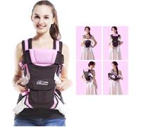 Porte-Bébé Ergonomique - Rose - 4 Positions Réglables - Pour Bébé 0-2 ans