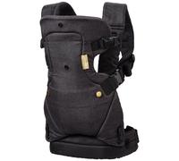 Infantino Porte-Bébé Flip 4-en-1 Ergonomique, 4 Façons de Porter Convertible, Confortable, Lanières Rembourrées, Ajustable, Support de Tête Pour Bébés de 3,6 à 14,5 kg, Noir et Or