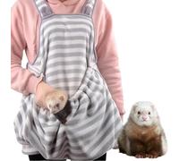 Porte-bébé Furet - Polaire Petit Sac De Transport pour Animaux De Compagnie Doux Respirant Mains Libres Épaule Avant Poitrine Tablier Pochette De Liaison Accompagner Transporteur P, Grey