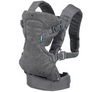 Infantino Porte-bébé Flip Ergo 4 en 1 – Ergonomique, 4 positions, Bavoir, Gris