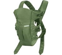 Infantino Porte-bébé 2-in-1 Swift Classic avec Bavoir Wonder Cover, Sangle Réglable, Essentiel pour la Liste de Naissance, Porte-bébé pour Nouveau-né à Tout-Petit 3,18-11,79 kg, Olive