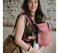 NéoBulle - Néo Plus V2 - Porte-Bébé Physiologique Compact, Respirant, Confortable et Évolutif - Large Ceinture Ventrale - 100% Coton Bio - Fabriqué en France - De 3 Mois à 3/4 Ans - Acajou